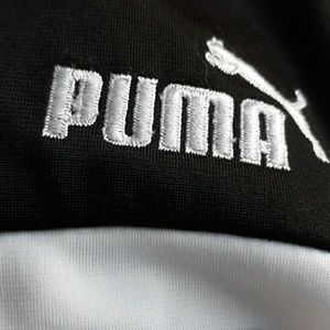 PUMA BLACK WHITE & GRAY ZIP UP RUNNING JACKET